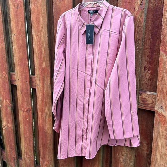 Layayette 148 New York Women Button Down Shirt Size XXL Vintage Rose Multi - Picture 16 of 16